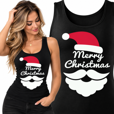 TANK TOP DAMSKI ŚWIĄTECZNY  MERRY CHRISTMAS